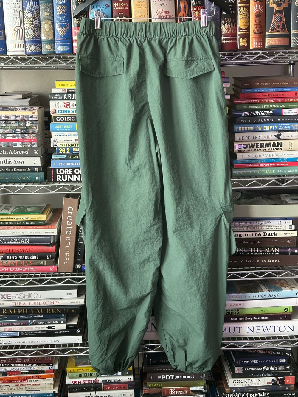 Wilo The Label Women's Nylon Green Cargo Joggers with Elastic Cuffs Size Medium - Picture 4 of 8